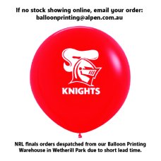 NRL Knights Printed 90cm Jumbo Balloons 1pk