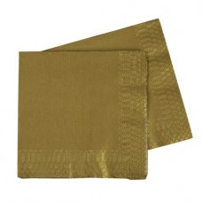 FiveStar Lunch Napkin 33cm Metallic Gold P40