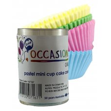 Mini Cup Cake Cases Pastel Assorted (30x20mm) Pack100x12
