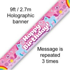 Happy Birthday Unicorn Rainbow Banner 2.7m P1