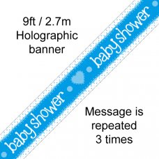 Baby Shower Blue Banner 2.7m P1