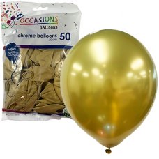 Chrome Gold 30cm Balloons Bag 50