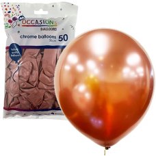 Chrome Rose Gold 30cm Balloons Bag 50