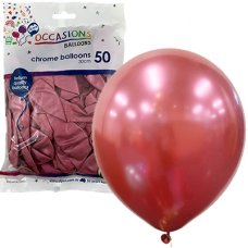 Chrome Pink 30cm Balloons Bag 50