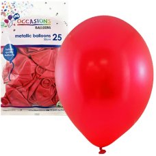 Metallic Red 30cm Balloons P25