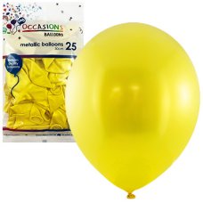 Metallic Yellow 30cm Balloons P25