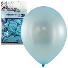 Metallic Light Blue 30cm Balloons P25