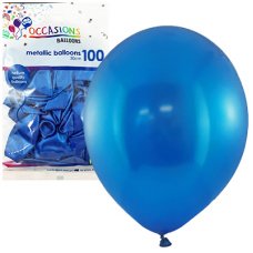 Metallic Royal Blue 30cm Balloons Bag 100