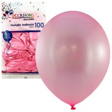 Metallic Light Pink 30cm Balloons Bag 100