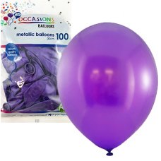 Metallic Purple 30cm Balloons Bag 100
