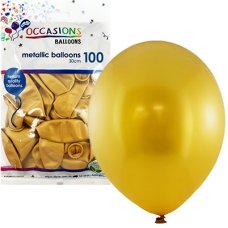 Metallic Gold 30cm Balloons Bag 100