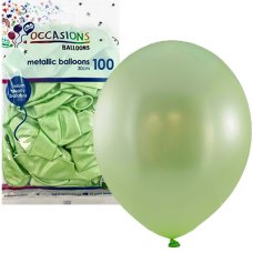 Metallic Mint 30cm Balloons Bag 100