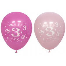 Standard Light & Dark Pink 2Side Print Balloons #3 P6