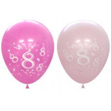 Standard Light & Dark Pink 2Side Print Balloons #8 P6