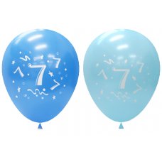 Standard Light & Dark Blue 2Side Print Balloons #7 P6