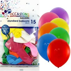Mixed Colours 25cm Balloons P15