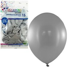 Silver 25cm Balloons P15