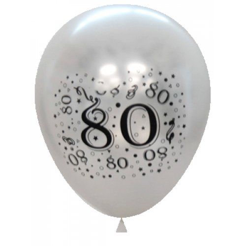 Metallic Silver 2Side Print Balloons #80 P6