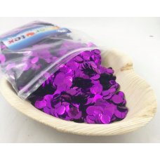 Confetti Metallic 1cm Purple 250 grams