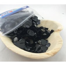 Confetti Metallic 1cm Black 250 grams