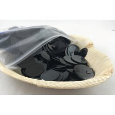 Confetti Metallic 2.3cm Black 250 grams
