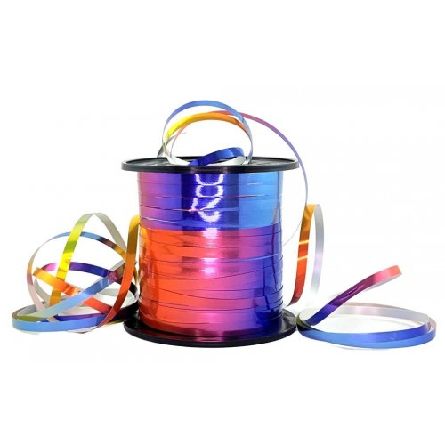 Metallic Curling Ribbon Rainbow 225m