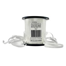 Glossy Curling Ribbon White 225m