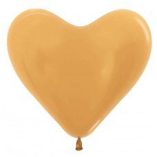 40cm Heart Metallic Gold (570) Bag 10