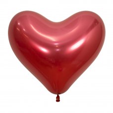 35cm Heart Reflex Crystal Red (915) Bag 50
