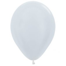 Satin White (405) 12cm Sempertex Balloons Bag 100