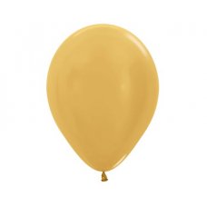Met Gold (570) 12cm Sempertex Balloons Bag 100