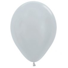 Satin Silver (481) 12cm Sempertex Balloons Bag 100