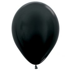 Met Black (580) 12cm Sempertex Balloons Bag 100