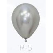 Reflex Silver (981) 12cm Sempertex Balloons Bag 50