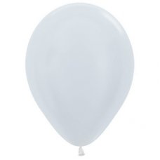 Satin White (405) 30cm Sempertex Balloons Bag 100