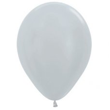 Satin Silver (481) 30cm Sempertex Balloons Bag 100