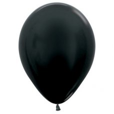 Met Black (580) 30cm Sempertex Balloons Bag 100