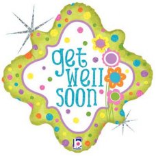 SPECIAL! Flowers & Dots Get Well Soon (36203P) DiamdH P1