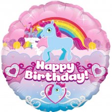 Happy Birthday Rainbow Unicorn (Oaktree 228335) Round P1