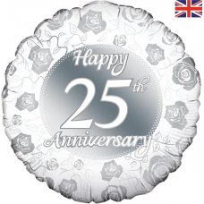 Happy 25th Anniversary Silver (Oaktree 228571) Round P1