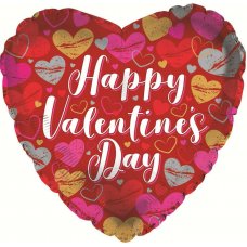 Happy Valentines Day Textured Hearts (21410HP) 18