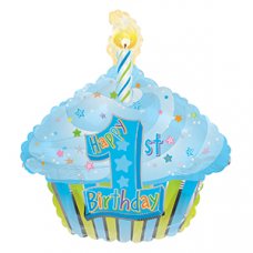 1st Birthday Cupcake Blue 22