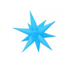 Neon Azure Blue Spike Star 65cm Shape P1