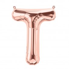 Rose Gold 16in Letter T (01356-01) 16inch Air fill Shaped P1