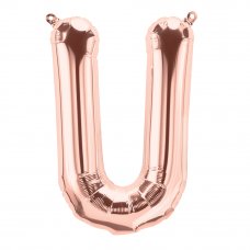 Rose Gold 16in Letter U (01357-01) 16inch Air fill Shaped P1