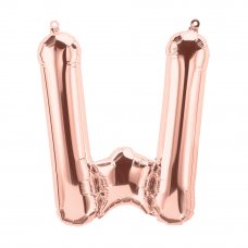 Rose Gold 16in Letter W (01359-01) 16inch Air fill Shaped P1
