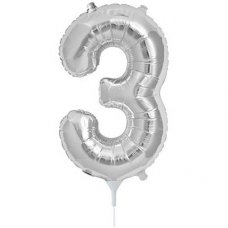Silver 16in Number 3 (00435-01) Shaped P1