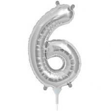 Silver 16in Number 6 (00438-01) Shaped P1