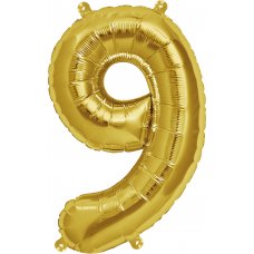 Gold 16in Number 9 (00566-01) Shaped P1