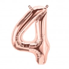 Rose Gold 16in Number 4 (01367-01) 16inch Air fill Shaped P1